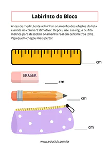 Atividades sobre unidades de medidas para 4º e 5º ano