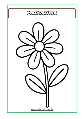 Atividade de flores para colorir para Educação Infantil para Educação Infantil de Artes - Material educacional