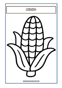 Atividade com milho para colorir Educação Infantil
