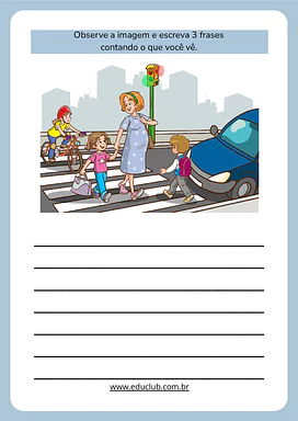 Atividade de produção de frases para 2º e 3º ano para 2º Ano, 3º Ano de Português - Material educacional