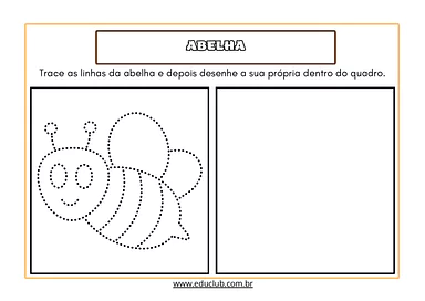 Atividade da abelha para colorir para Educação Infantil para Educação Infantil de Artes - Material educacional