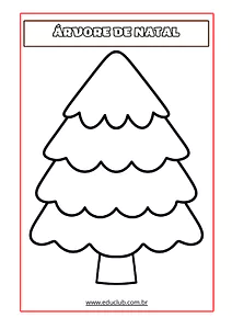 Atividade com árvore de Natal para colorir para educação infantil