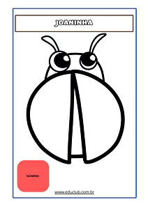Atividade de joaninha para colorir para educação infantil 