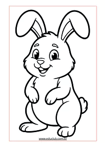 Atividade do coelhinho da Páscoa para colorir
