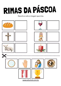 Atividade de consciência fonológica: rimas de Páscoa para alunos dos anos iniciais 