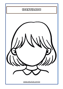 Atividade com rosto para colorir para educação infantil