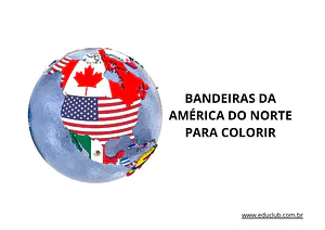 Bandeiras da América do Norte para colorir