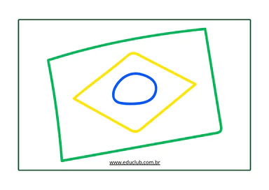 Bandeira do Brasil para colorir para Ensino Fundamental para Educação Infantil, 1º Ano, 2º Ano de Geografia, História, Art...