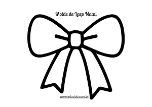 Molde de laço de Natal para imprimir