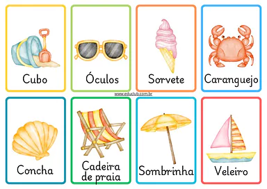 Jogo da memória do verão para imprimir para Educação Infantil, 1º Ano, 2º Ano de Datas Comemorativas, Jogos Educativos - M...