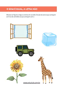 Atividades sobre o uso de G e J