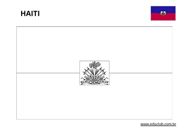 Bandeira do Haiti para colorir para Educação Infantil, 1º Ano, 2º Ano, 3º Ano, 4º Ano, 5º Ano de Geografia - Material educ...