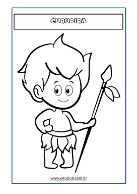 Atividade folclórica do Curupira para colorir para Educação Infantil - 4 a 6 anos para Educação Infantil de Datas Comemora...