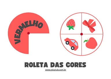 Roleta das cores para imprimir para Educação Infantil de Artes - Material educacional