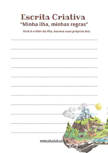 Atividade de escrita criativa sobre elaboração de regras