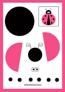 Atividade de recorte e colagem da joaninha