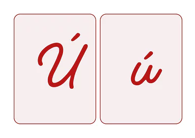 Moldes da letra U com acento para imprimir para Educação Infantil, 1º Ano, 2º Ano de Português - Material educacional