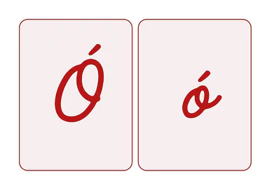 Moldes da letra O com acento para imprimir para Educação Infantil, 1º Ano de Português - Material educacional