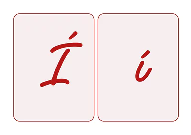 Moldes da letra I com acento para imprimir para Educação Infantil, 1º Ano de Português - Material educacional