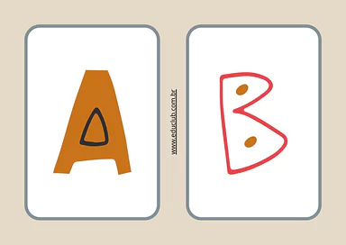 Pareamento de letras do alfabeto para imprimir para Educação Infantil, 1º Ano de Português - Material educacional
