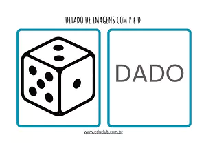 Ditado de imagens com palavras com P e D