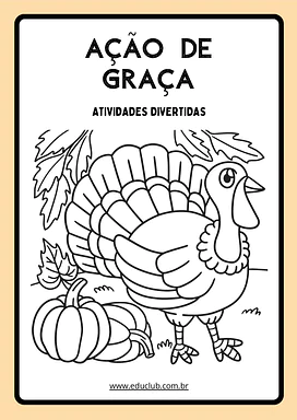 Atividades sobre o Dia de Ação de Graças para imprimir para Educação Infantil, 1º Ano, 2º Ano de Datas Comemorativas, Port...