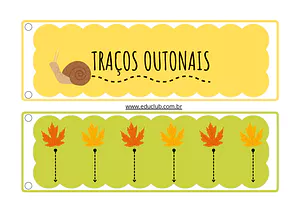 Fichas de exercícios de coordenação motora fina com o tema do outono