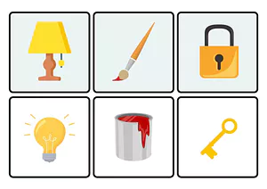 Atividade de pareamento de figuras para imprimir