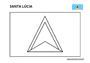 Bandeira de Santa Lúcia para colorir