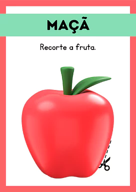 Frutas para imprimir e recortar para Educação Infantil, 1º Ano de Ciências, Alimentação - Material educacional