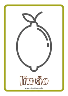 Frutas para colorir para Educação Infantil, 1º Ano de Artes - Material educacional