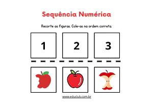 Atividade de sequência numérica para Educação Infantil