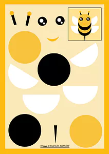 Atividade de recorte e colagem da abelhinha