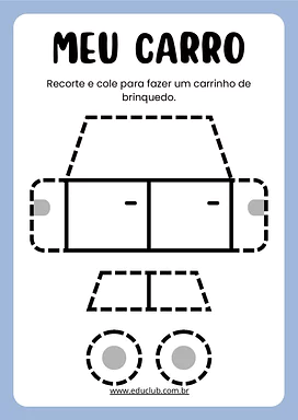Atividade de carro para colorir para Educação Infantil para Educação Infantil de Artes, Educação Física - Material educaci...