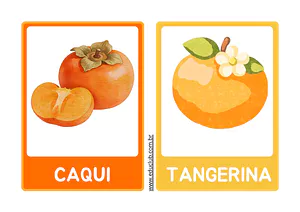 Jogo da memória das frutas de outono para Educação Infantil