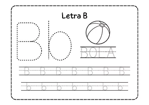 Letra B de bola para imprimir