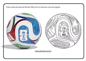 Atividade da Copa do Mundo para ensino fundamental