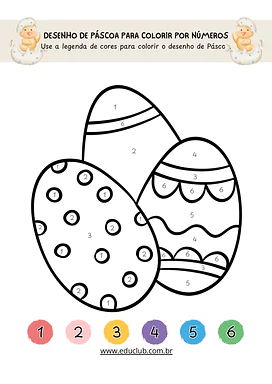 Atividade ovo de Páscoa Educação Infantil para Educação Infantil de Matemática, Datas Comemorativas, Pintura - Material ed...