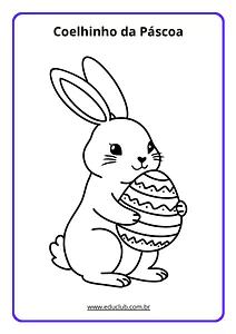 Coelhos da Páscoa para colorir