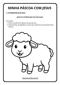 Atividade pascoa cristã Educação Infantil