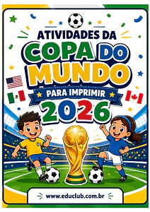 Atividades da Copa do Mundo 2026 para imprimir
