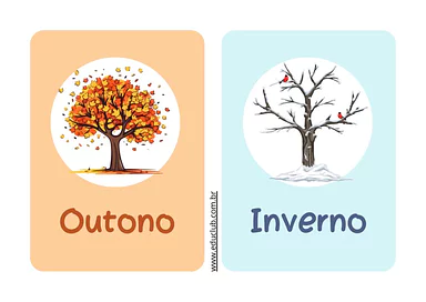 Pareamento das estações do ano para imprimir para Educação Infantil, 1º Ano, 2º Ano, 3º Ano, 4º Ano, 5º Ano de Ciências - ...