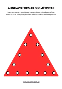 Alinhavo das formas geométricas para imprimir