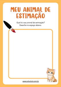 Atividade animal de estimação Educação Infantil
