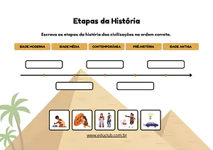 Atividade de História sobre a passagem do tempo para 2º ano
