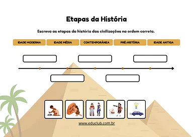 Atividade de História sobre a passagem do tempo para 2º ano para 2º Ano de História - Material educacional