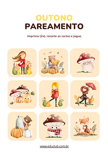 Atividade de pareamento do outono para imprimir