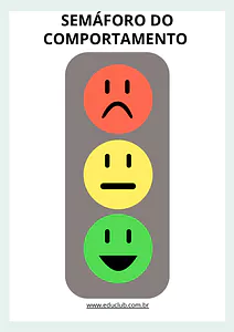 Semáforo do comportamento para maternal