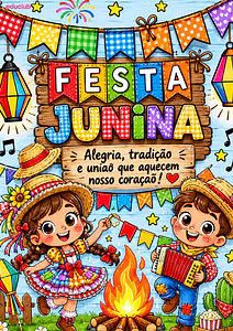 Painel de Festa Junina para escola para imprimir