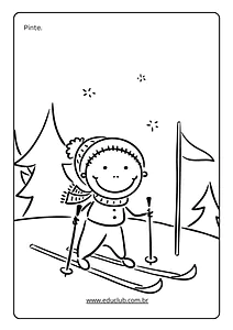 Desenhos de inverno para colorir